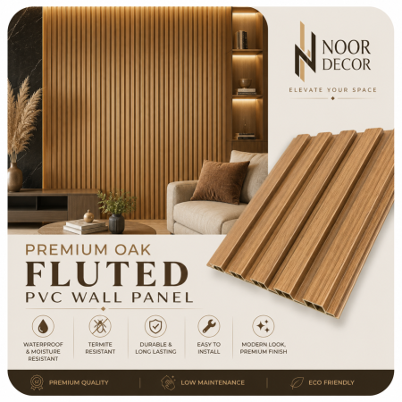 Premium Oak Fluted PVC Wall Panel